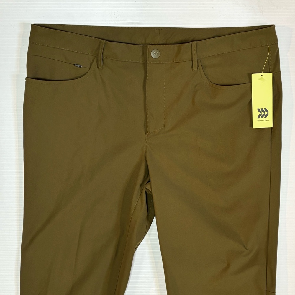 NWT Golf Pant Slim Olive Green 40 x 32 All In Motion - Picture 3 of 12